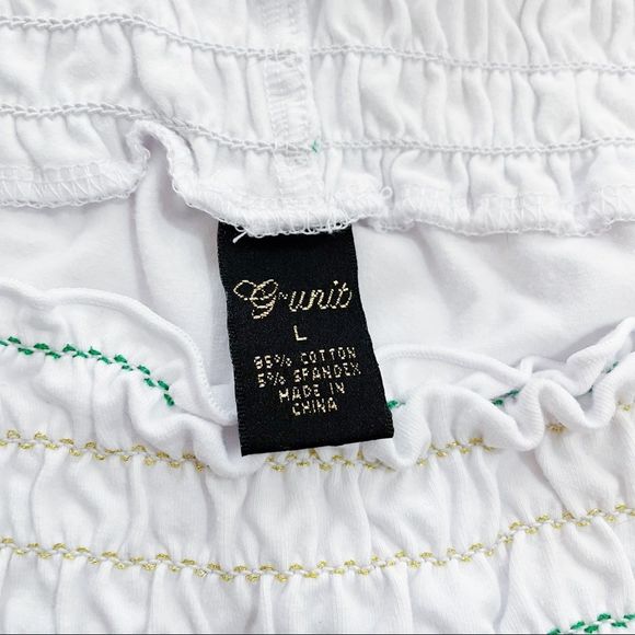 Vintage G-Unit Stretchy White Shorts - Picture 5 of 6